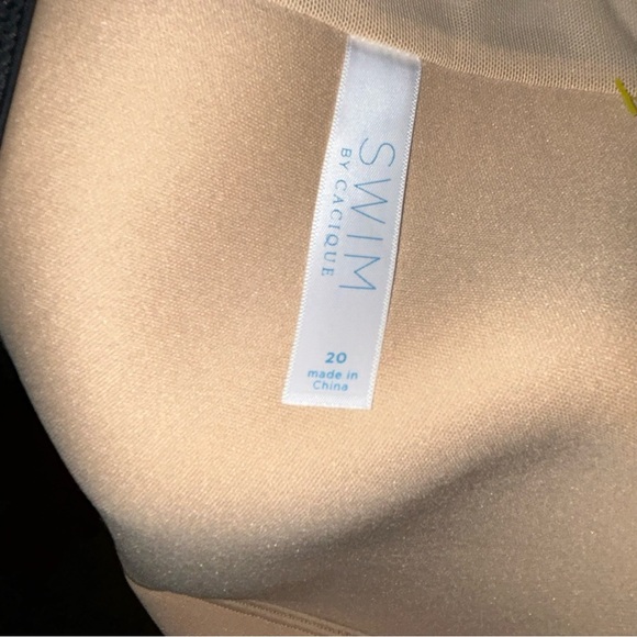 Swim by cacique lane Bryant pink floral tankini top bikini top size 20 - Picture 3 of 3